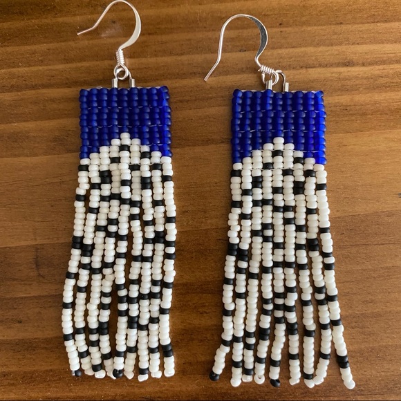 Handmade Beaded Earrings - Picture 2 of 4